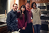 In Needham, Massachusetts, Michael Giso (third from left), a facilities supervisor at the Connors Center, with, from left, his son, Matthew; Wei Wei, a graduate student in applied developmental and education psychology; and Xiaozhen (Livia) Lu, a graduate student in school counseling.