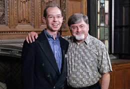 Kevin Greene with John Howard, SJ, professor in the A&S Honors Program